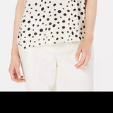 Bar III Women's Polka Dot Camisole Top White Size Small