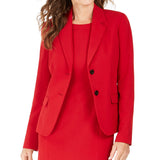 Kasper Women's Kasper Notched-Lapel Blazer Red Size 4