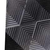 Van Heusen Men's Marine Classic Zig-Zag Stripe Tie Black Size Regular