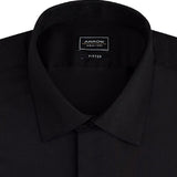 Arrow Men's Fitted Spread-Collar Dress Shirt Black Black Size 15.5x32-33
