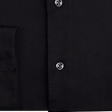 Arrow Men's Fitted Spread-Collar Dress Shirt Black Black Size 15.5x32-33