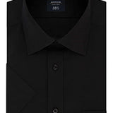 Arrow Men's Fitted Spread-Collar Dress Shirt Black Size 32X33