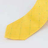 Perry Ellis Men's Burr Classic Geo Grid Tie Yellow Size Regular