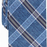 Perry Ellis Men's Dover Plaid Tie Navy Size Regular