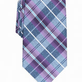 Perry Ellis Men's Dever Classic Plaid Tie Purple Size Regular