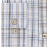 Calvin Klein Men's Slim-Fit Stretch Performance Plaid Dress Shirt Beige Size 32-33