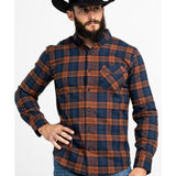 Levi's Men's Ferra Plaid Button Long Sleeve Western Flannel Shirt Orange  Size Extra Large