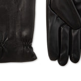 Isotoner Mens Faux Leather Fleece Lined Driving Gloves Black L