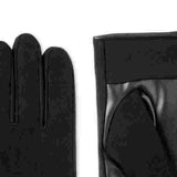 Isotoner Signature Men's Faux Leather Driving Gloves Black Size Large