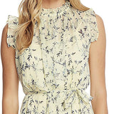 Cece Women's Wisteria Vines Sleeveless Dress Yellow Size 8