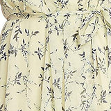 Cece Women's Wisteria Vines Sleeveless Dress Yellow Size 8