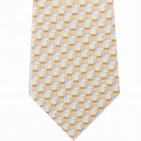 Michael Kors Men's Classic Angular Geo-Print Silk Twill Tie Yellow Size Regular