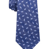 Michael Kors Men's Classic Tossed Pine Silk Twill Tie Navy Size Regular