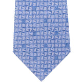 Michael Kors Men's Classic Crosshatch Logo Silk Twill Tie Navy Size Regular