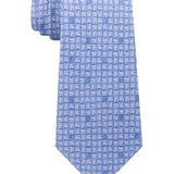 Michael Kors Men's Classic Crosshatch Logo Silk Twill Tie Navy Size Regular
