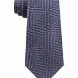Michael Kors Men's Textured Geometric Patchwork Tie Gray Size Regular