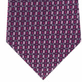 Michael Kors Men's Small Optical Geometric Tie Dark Pink Size Regular