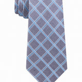 Michael Kors Men's Asymmetric Grid Tie Blue Size Regular