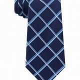 Michael Kors Men's  Classic Multi-Grid Silk Tie Blue One Size