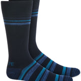 Perry Ellis Men's Bamboo Double Stripe Socks Navu Size 7-12