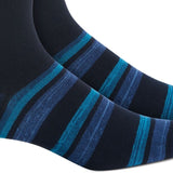 Perry Ellis Men's Bamboo Double Stripe Socks Navu Size 7-12