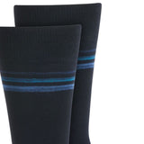 Perry Ellis Men's Bamboo Double Stripe Socks Navu Size 7-12