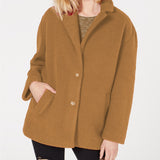 Collection B Juniors Faux-Fur Coat Camel Size Medium