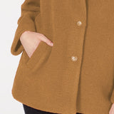 Collection B Juniors Faux-Fur Coat Camel Size Medium