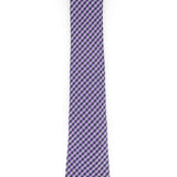 Tommy Hilfiger Men's Classic Textured Plaid Tie Purple Size Regular