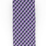 Tommy Hilfiger Men's Classic Textured Plaid Tie Purple Size Regular