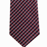 Tommy Hilfiger Men's Classic Textured Plaid Tie Red Size Regular