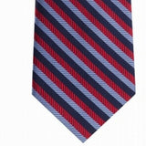 Tommy Hilfiger Men's Village Classic Textured Stripe Silk Tie Dark Red Size Regular