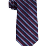Tommy Hilfiger Men's Village Classic Textured Stripe Silk Tie Red Size Regular