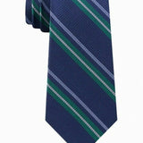Tommy Hilfiger Men's Classic Textured Stripe Tie Green Size Regular