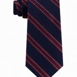 Tommy Hilfiger Men's Stitch Line Stripe Tie Red Size Regular