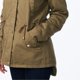 Collection B Juniors' Hooded Anorak Jacket Green Size Small
