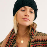 Free People Women's High Line Pom Beanie Hat Black One Size