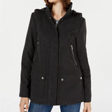 Celebrity Pink Juniors' Hooded Coat Charcoal Size Small