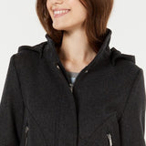 Celebrity Pink Juniors' Hooded Coat Charcoal Size Small
