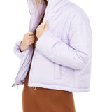 Celebrity Pink Juniors' Cropped Puffer Coat Lila Size Medium