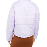 Celebrity Pink Juniors' Cropped Puffer Coat Lila Size Medium