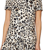 Betsey Johnson Women's Scuba Ruffle-Hem Dress Brown Size 8