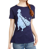 Disney Juniors' Frozen Graphic T-Shirt Medium Blue Size Small
