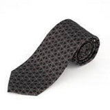 Calvin Klein Men's Classic Medallion Silk Tie Black Size Regular