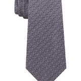 Calvin Klein Men's Linear Hex-Dot Silk Tie Gray Size Regular