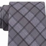 Calvin Klein Men's Jewel Graphic Check Slim Tie Gray Size Regular
