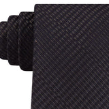Calvin Klein Men's Metallic Micro Grid Tie Black Size Regular