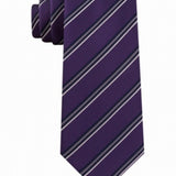 Kenneth Cole Reaction Men's Veloutine Stripe Tie Purple Size Regular