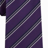 Kenneth Cole Reaction Men's Veloutine Stripe Tie Purple Size Regular
