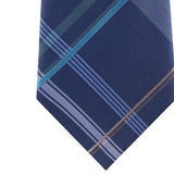Kenneth Cole Reaction Men's Slim Plaid Tie Navy Size Regular